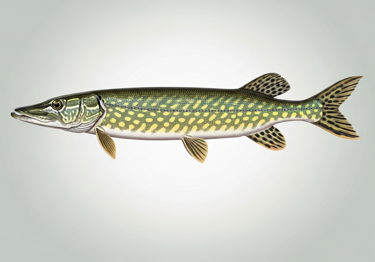 Chain Pickerel (Esox niger) fish species