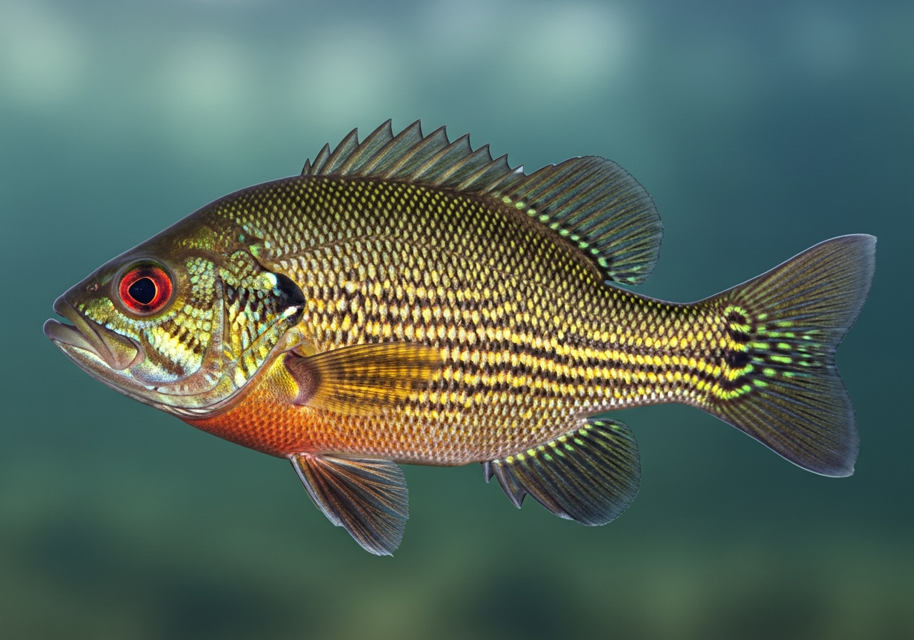 Rock Bass (Ambloplites rupestris) fish species