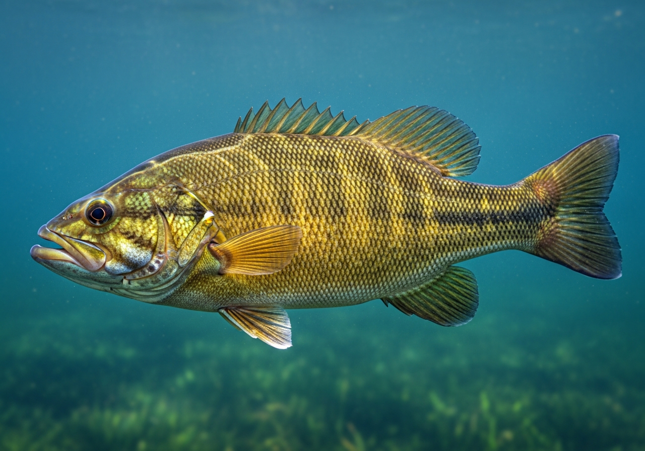 Smallmouth Bass (Micropterus dolomieu) fish species