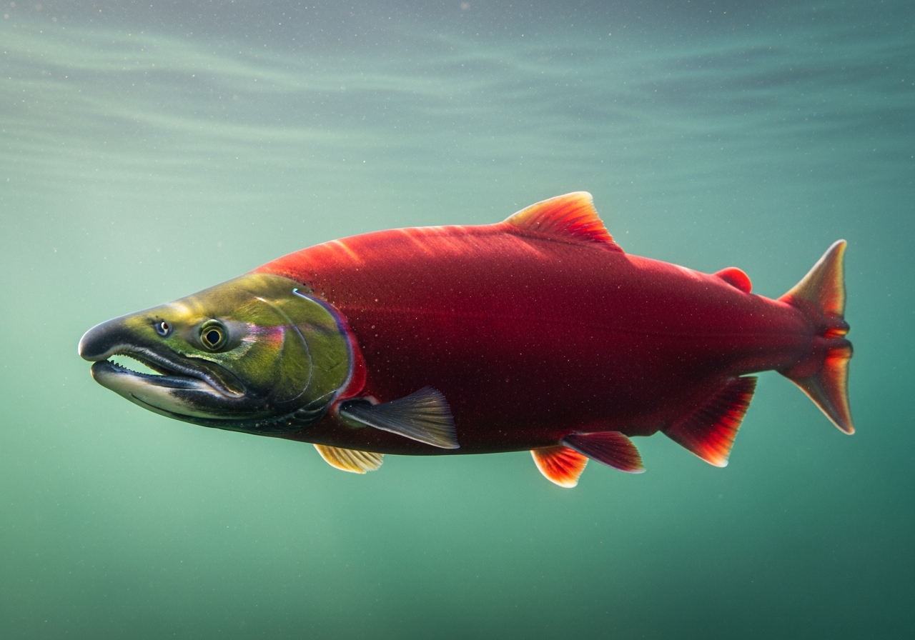 Sockeye Salmon (Oncorhynchus nerka) fish species