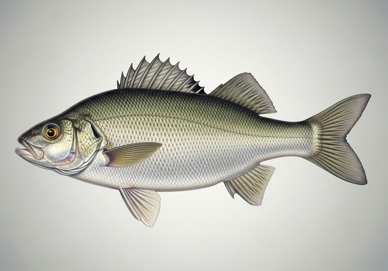 White Perch (Morone americana) fish species